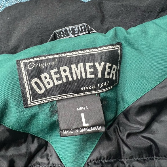 Vintage Obermeyer Everest Winter Ski Snow Jacket in Green Black - Picture 7 of 11